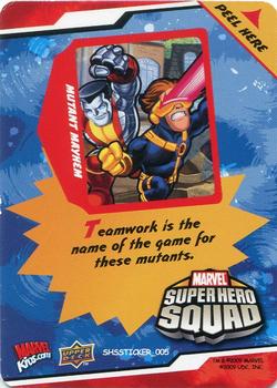 2009 Upper Deck Super Hero Squad - Stickers #SHSSTICKER_005 Colossus/Cyclops Back
