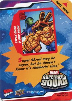 2009 Upper Deck Super Hero Squad - Stickers #SHSSTICKER_006 Super Skrull/Thing Back