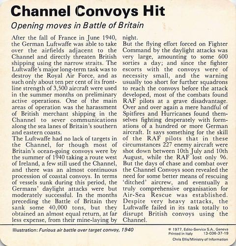 1977 Edito-Service World War II - Deck 37 #13-036-37-19 Channel Convoys Hit Back