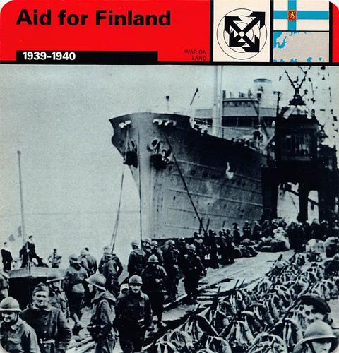 1977 Edito-Service World War II - Deck 37 #13-036-37-20 Aid for Finland Front