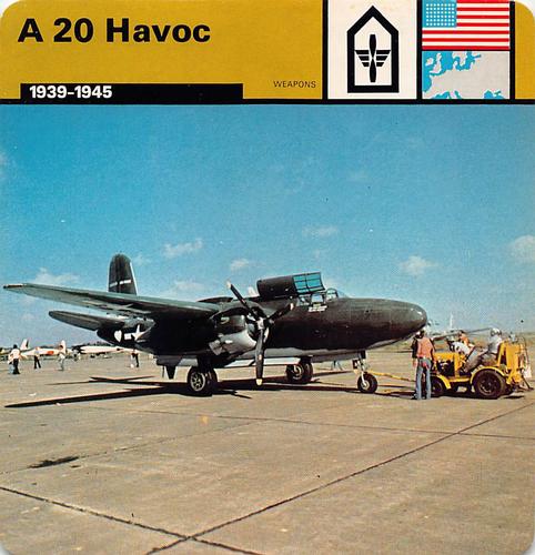 1977 Edito-Service World War II - Deck 37 #13-036-37-23 A 20 Havoc Front