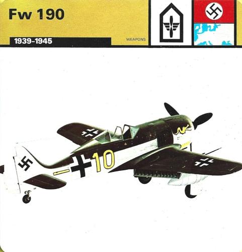 1977 Edito-Service World War II - Deck 39 #13-036-39-04 Fw 190 Front