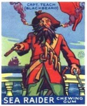 1933 World Wide Gum Sea Raiders (U.S. Version) (R124)  #1 Blackbeard Front
