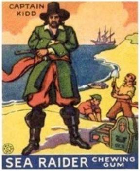 1933 World Wide Gum Sea Raiders (U.S. Version) (R124)  #2 Captain Kidd Front
