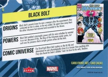 2022 Fleer Ultra Marvel Avengers #6 Black Bolt Back