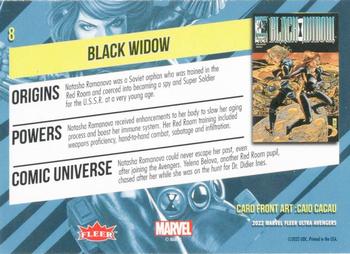 2022 Fleer Ultra Marvel Avengers #8 Black Widow Back