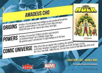 2022 Fleer Ultra Marvel Avengers #9 Amadeus Cho Back