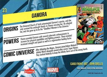 2022 Fleer Ultra Marvel Avengers #23 Gamora Back