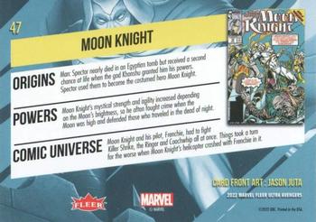 2022 Fleer Ultra Marvel Avengers #47 Moon Knight Back