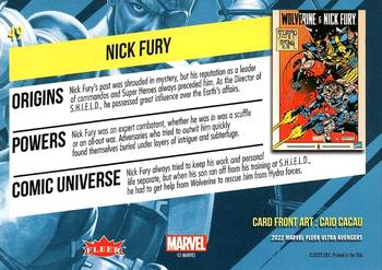 2022 Fleer Ultra Marvel Avengers #49 Nick Fury Back
