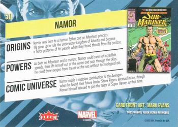 2022 Fleer Ultra Marvel Avengers #50 Namor Back