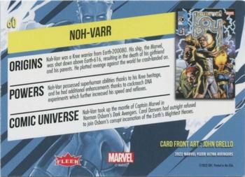 2022 Fleer Ultra Marvel Avengers #60 Noh-Varr Back