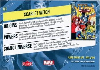 2022 Fleer Ultra Marvel Avengers #61 Scarlet Witch Back