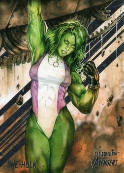 2022 Fleer Ultra Marvel Avengers #64 She-Hulk Front