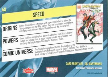 2022 Fleer Ultra Marvel Avengers #68 Speed Back
