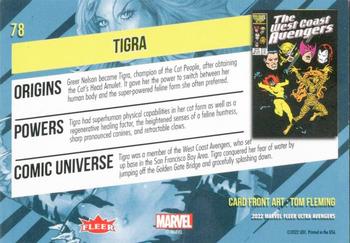 2022 Fleer Ultra Marvel Avengers #78 Tigra Back