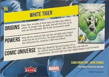 2022 Fleer Ultra Marvel Avengers #86 White Tiger Back