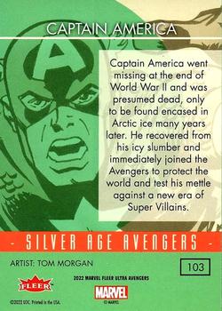 2022 Fleer Ultra Marvel Avengers #103 Captain America Back