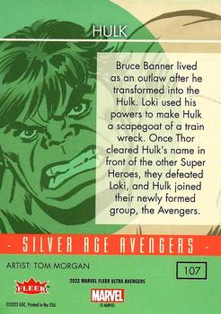 2022 Fleer Ultra Marvel Avengers #107 Hulk Back