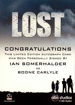 2010 Rittenhouse Lost Seasons 1 thru 5 - Autographs #NNO Ian Somerhalder Back