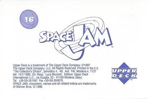 1996 Upper Deck Space Jam Stickers #16 Sticker 16 Back
