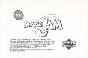 1996 Upper Deck Space Jam Stickers #36 Sticker 36 Back