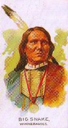 1989 Allen & Ginter Celebrated American Indian Chiefs (N2) (reprint) #NNO Big Snake Front