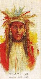 1989 Allen & Ginter Celebrated American Indian Chiefs (N2) (reprint) #NNO Clam Fish Front