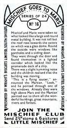 1954 Wright's Biscuits Mischief Goes to Mars #16 Mischief and Marie were taken Back