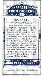 1990 Imperial Tobacco Ltd. 1912 Player's Characters from Dickens (reprint) #6 Luffey Back