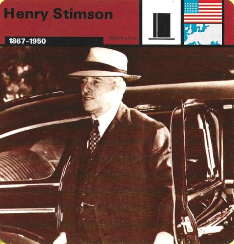 1977 Edito-Service World War II - Deck 56 #13-036-56-20 Henry Stimson Front