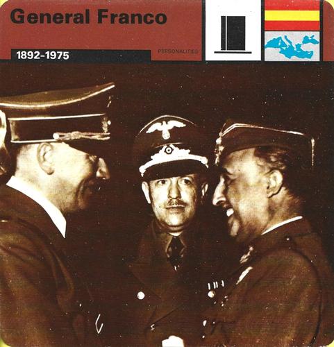1977 Edito-Service World War II - Deck 57 #13-036-57-05 General Franco Front