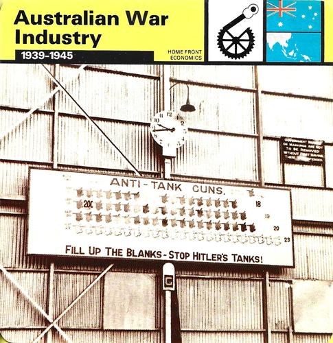 1977 Edito-Service World War II - Deck 65 #13-036-65-08 Australian War Industry Front
