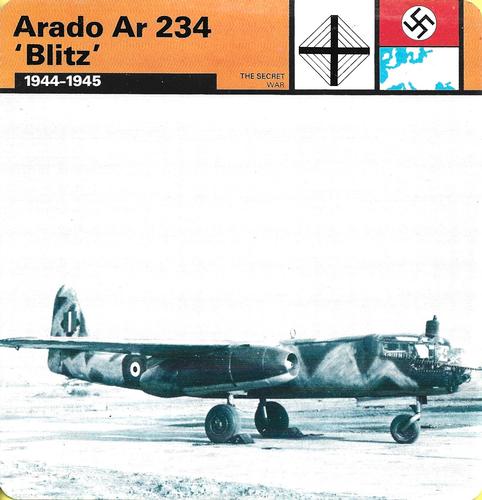 1977 Edito-Service World War II - Deck 66 #13-036-66-08 Arado Ar 234 'Blitz' Front