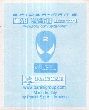 2004 Panini Spider-Man 2 Stickers #2 Sticker 2 Back