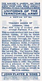 1990 Imperial Tobacco Co. 1939 Player's Uniforms of the Territorial Army (Reprint) #3 Trained Bands of London 1643 Back