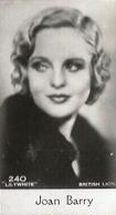 1930-39 De Beukelaer Film Stars (201-300) #240 Joan Barry Front
