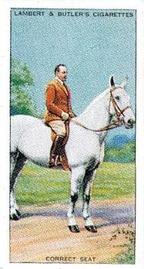 1994 1938 Imperial Publishing Lambert & Butler Horsemanship Reprint #7 Correct seat Front