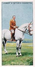 1994 1938 Imperial Publishing Lambert & Butler Horsemanship Reprint #8 Incorrect seat Front