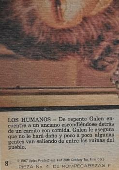 1975 Topps Planet of the Apes (Spanish) #8 Remnants of Humanity Back