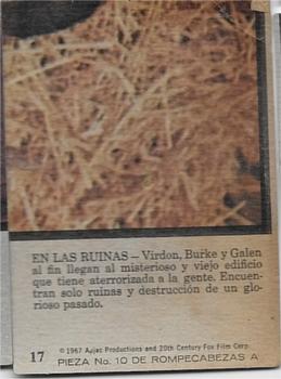 1975 Topps Planet of the Apes (Spanish) #17 Visit to a Graveyard Back