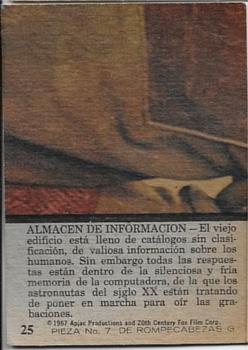 1975 Topps Planet of the Apes (Spanish) #25 Storehouse of Facts Back