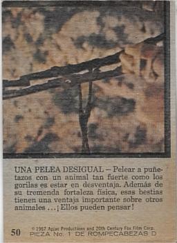1975 Topps Planet of the Apes (Spanish) #50 An Uneven Match Back