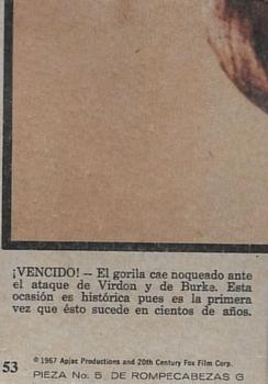 1975 Topps Planet of the Apes (Spanish) #53 Floored! Back