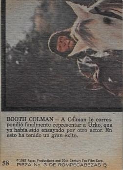 1975 Topps Planet of the Apes (Spanish) #58 Booth Colman as Zaius Back