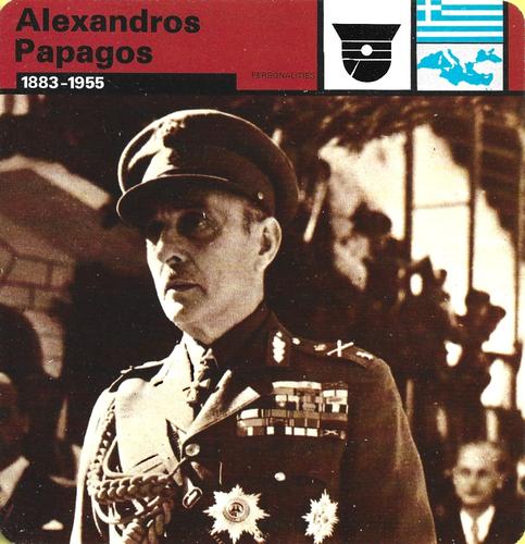 1977 Edito-Service World War II - Deck 71 #13-036-71-23 Alexandros Papagos Front