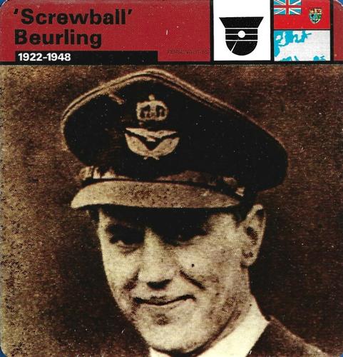 1977 Edito-Service World War II - Deck 74 #13-036-74-03 'Screwball' Beurling Front