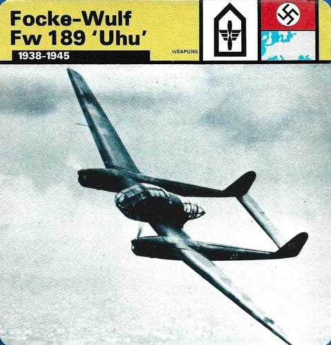 1977 Edito-Service World War II - Deck 74 #13-036-74-05 Focke-Wulf Fw 189 'Uhu' Front