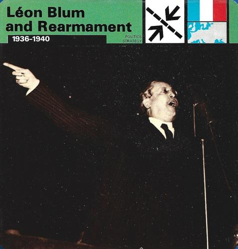 1977 Edito-Service World War II - Deck 74 #13-036-74-24 Leon Blum and Rearmament Front