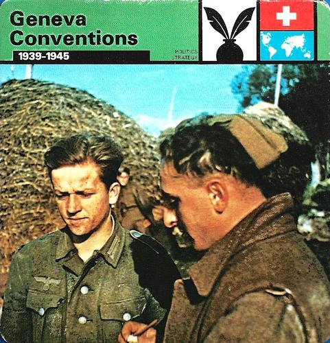 1977 Edito-Service World War II - Deck 75 #13-036-75-02 Geneva Conventions Front